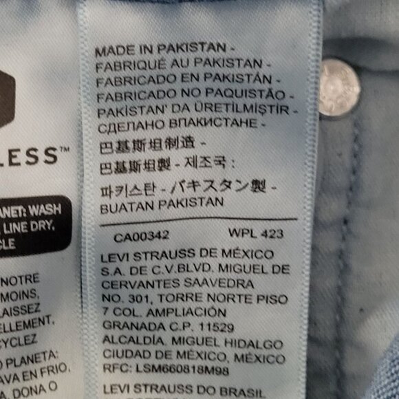 Levis 721 High Rise Skinny Jeans Womens Size 26 Blue Denim Stretch - Picture 6 of 8